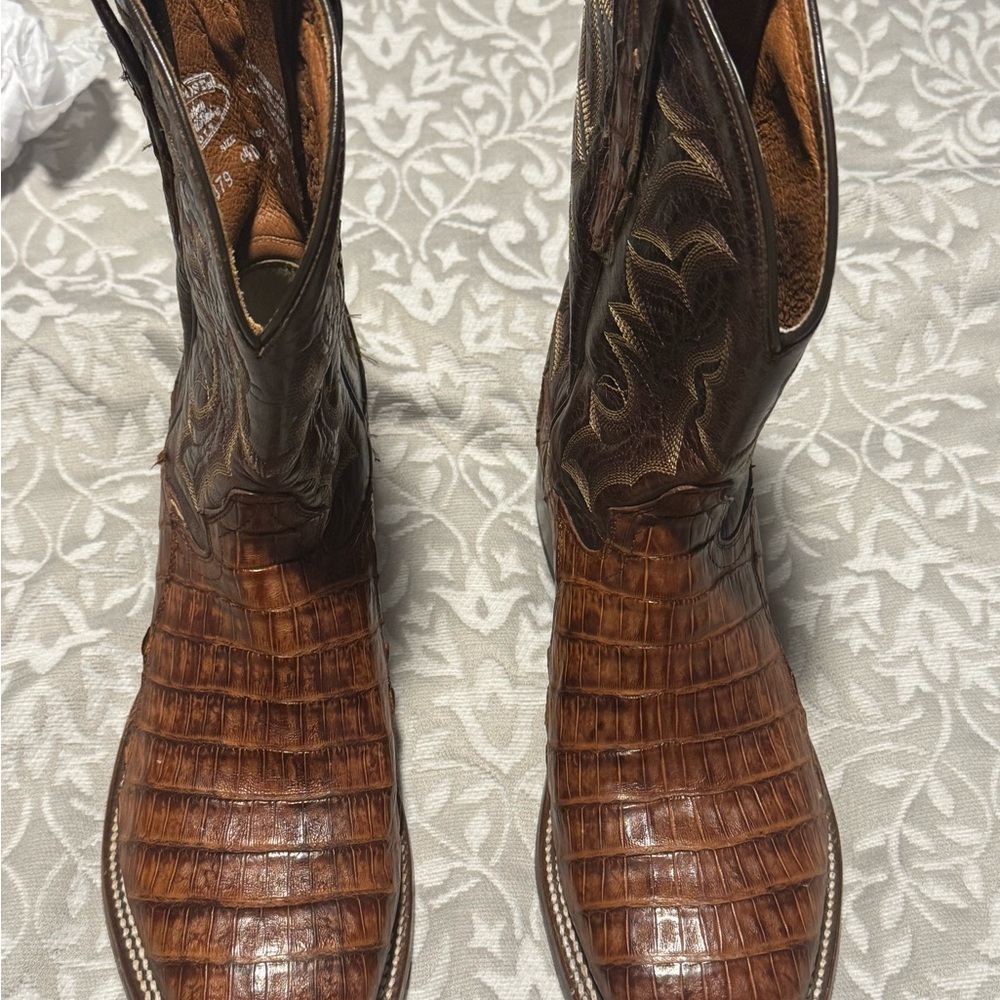 Dan Post Exotic Brown Western Boots